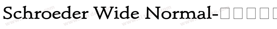 Schroeder Wide Normal字体转换